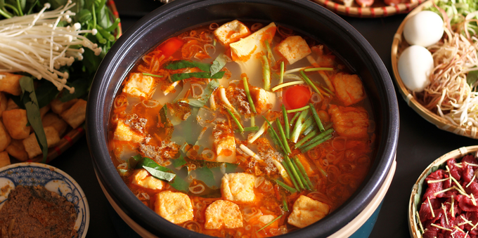 Lẩu riêu cua bắp bò